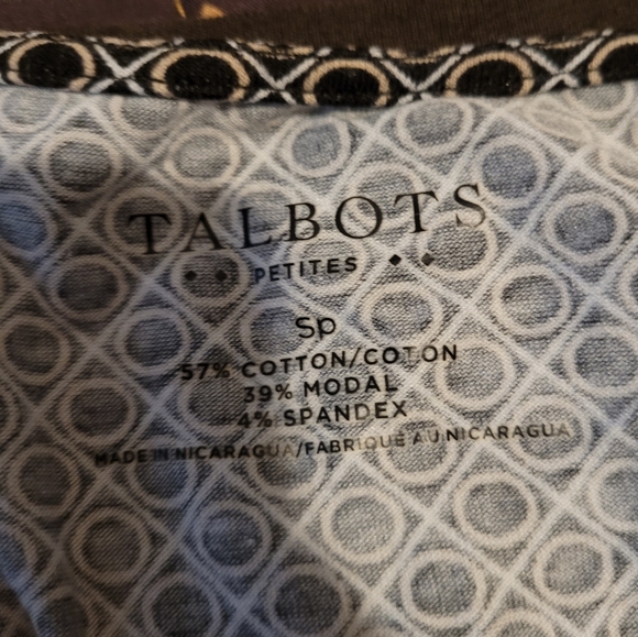 ♡HOST PICK♡ Talbots Petites V-Neck Cinched Waist Quarter Sleeved Blouse Top SP - Picture 4 of 4